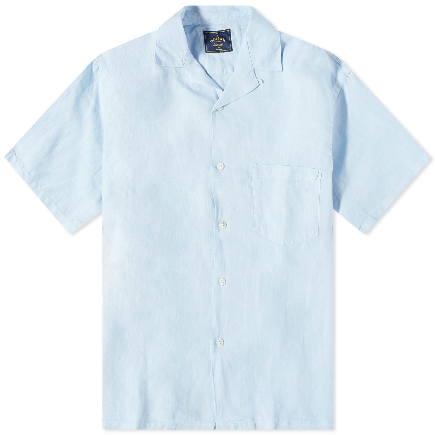 Košeľa Portuguese Flannel Portuguese Flannel Linen Camp Vacation Shirt Modrá | SS23-0100SKY, 0