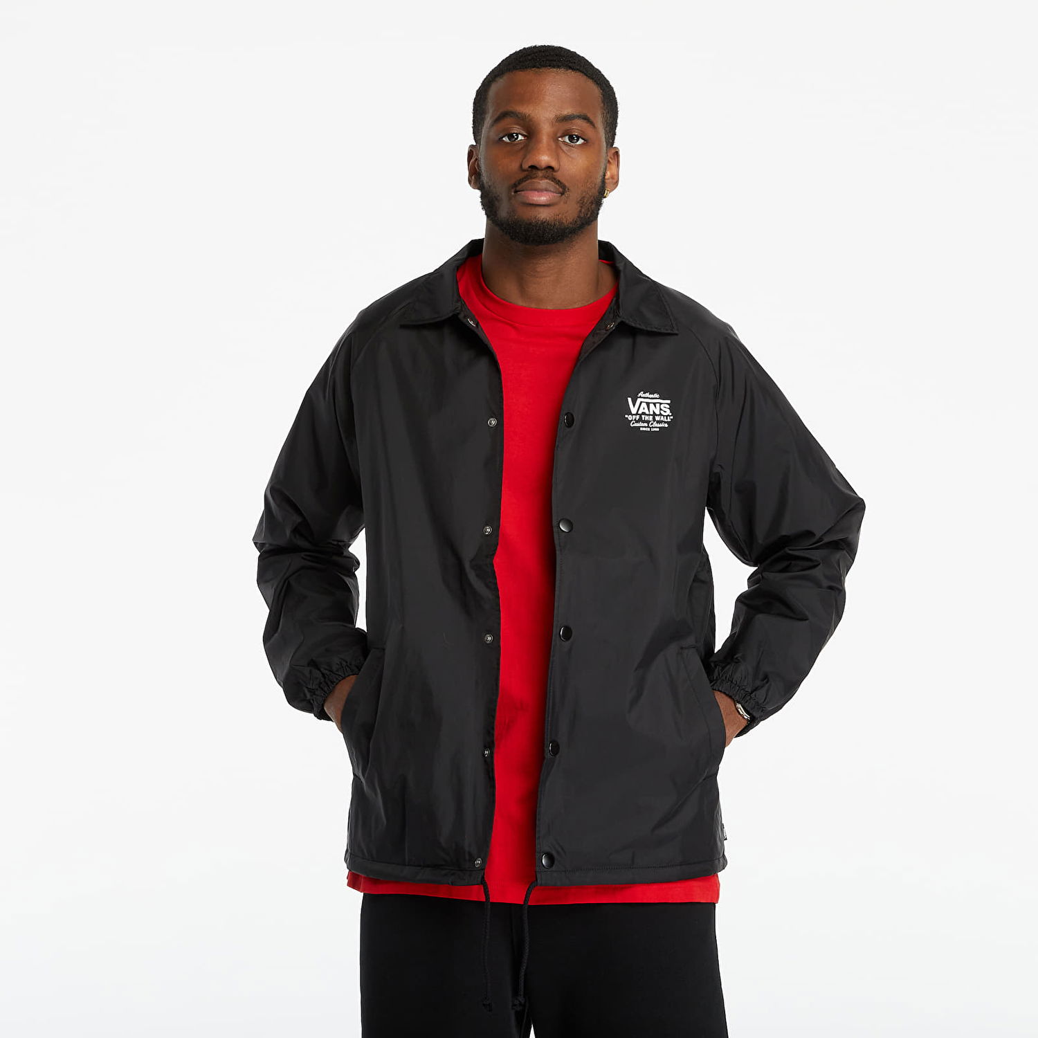 Vetrovka Vans Black White Torrey Coach Jacket Čierna | 2MUY28, 0