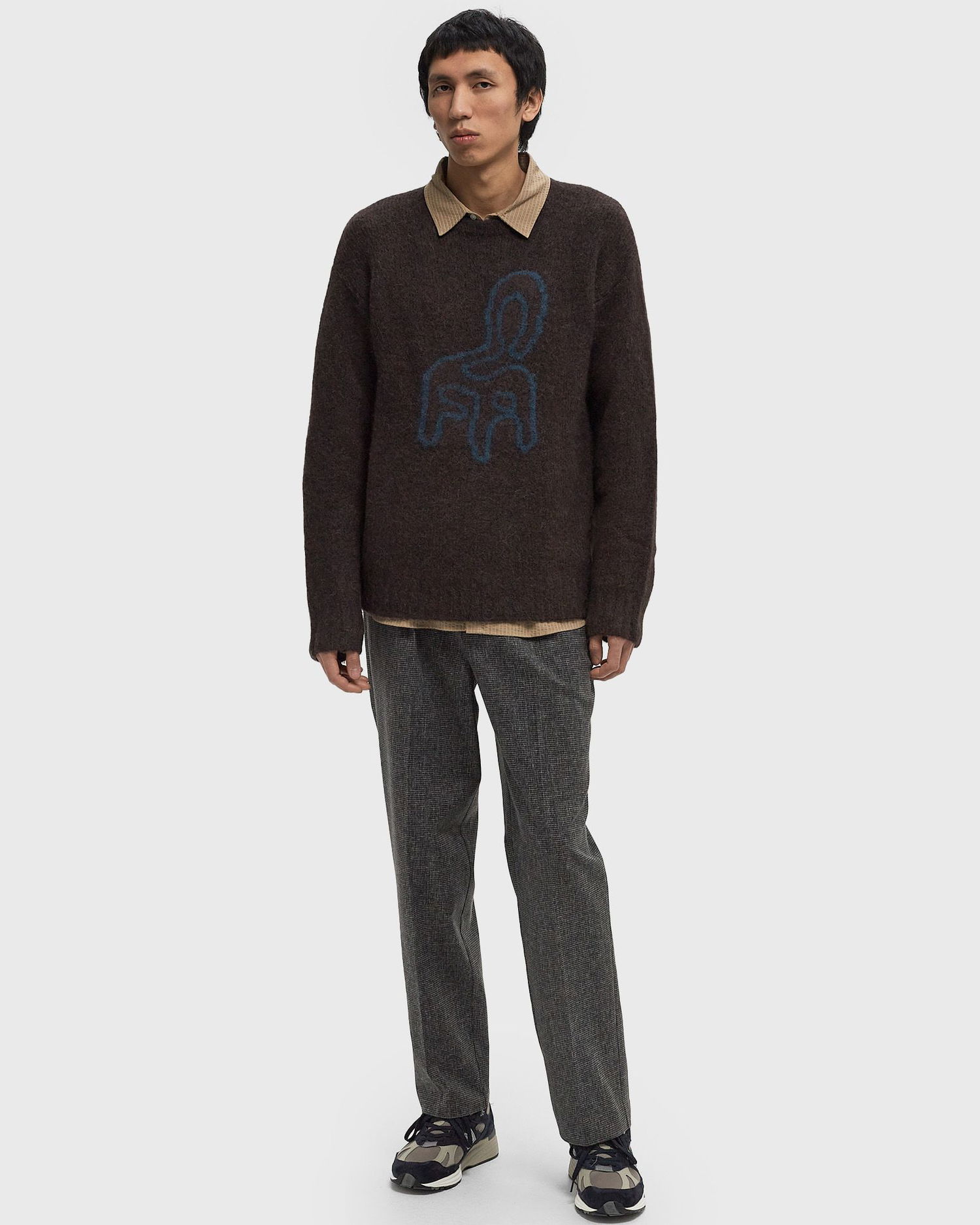 Sveter ØLÅF Olaf Chair Logo Crewneck Knit Pullover Hnedá | M190701, 1