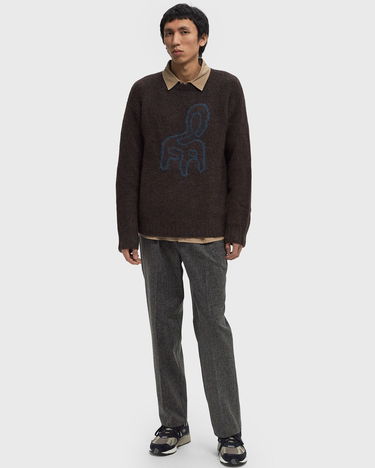 Sveter ØLÅF Olaf Chair Logo Crewneck Knit Pullover Hnedá | M190701, 1