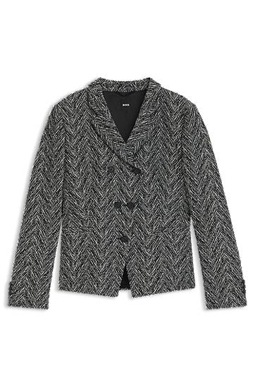 Bunda BOSS Regular-fit blazer in herringbone tweed Rôznofarebný | 50548306