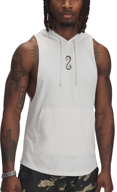 Tielko Under Armour Project Rock Snake Sleeveless Hoodie Biela | 1389987-114, 0
