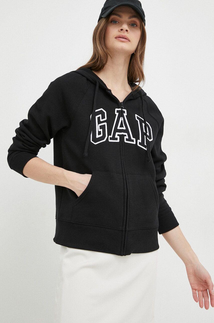 Mikina GAP Logo Full-Zip Hoodie Čierna | 463503.02TRUEBLAC, 0