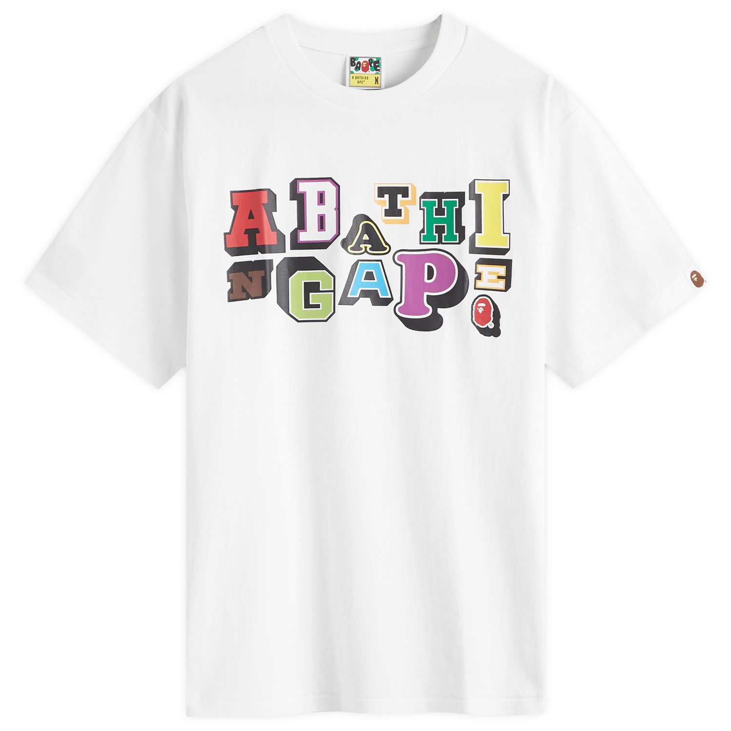 Tričko BAPE Varsity Font T-Shirt Biela | 001TEK301054M-WHT, 0