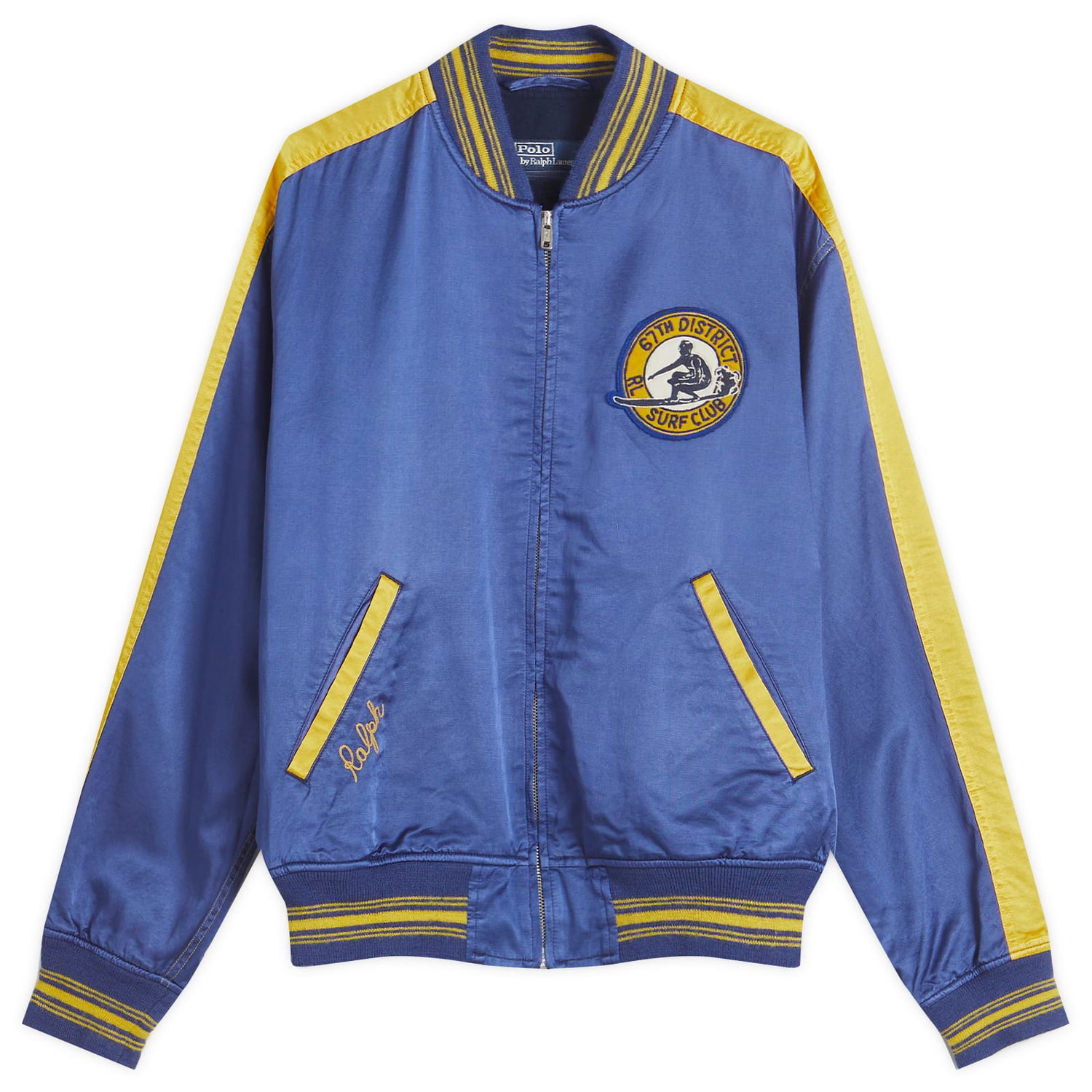 Bomber bunda Polo by Ralph Lauren Ralph Lauren Letterman Lined Bomber Jacket Modrá | 710964567001, 1