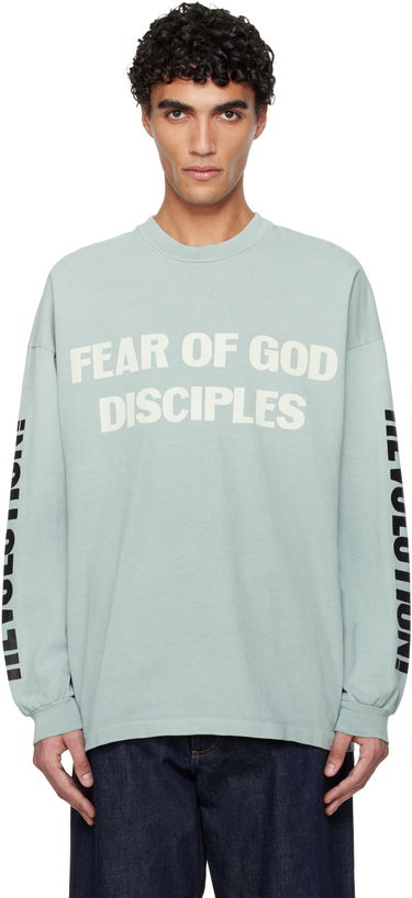 Tričko Fear of God Fear of God 'Disciple' Relaxed Long Sleeve T-shirt Tyrkysová | FG25FW10-10404HWJ-974, 0