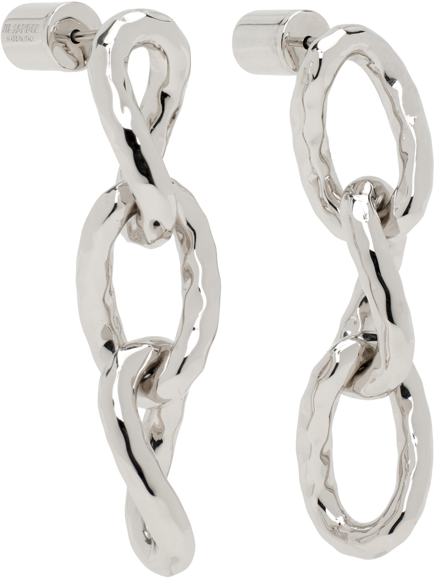Náušnice Jil Sander Jil Sander Molten Chain Drop Earrings Metalická | J11VG0259_P6959, 1