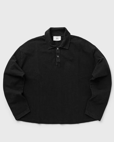 Polo tričko AMI Paris POLO MANCHES LONGUES DE COEUR Čierna | UPL340.JE0092-001, 0