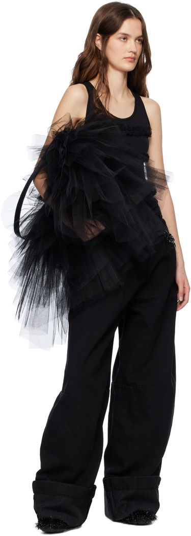Kabelka Simone Rocha Simone Rocha Oversized Frilly Tutu Bag Čierna | BAG182 0035, 3