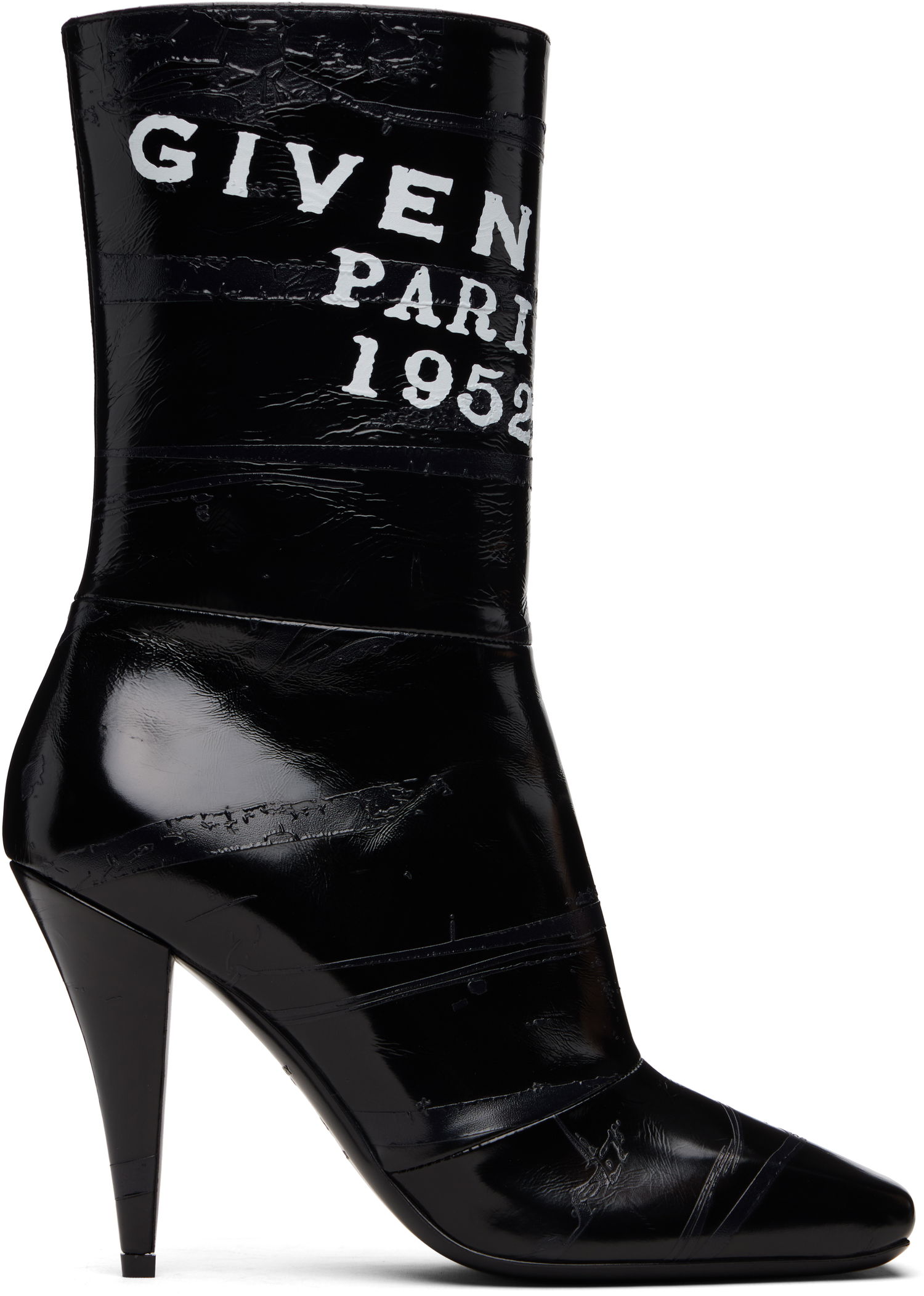 Tenisky a topánky Givenchy Givenchy Sliced Square 'GIVENCHY' Tape Boots Čierna | BE605FE2FQ001, 0
