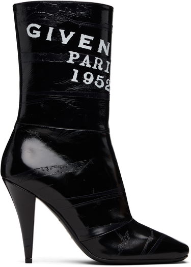 Tenisky a topánky Givenchy Givenchy Sliced Square 'GIVENCHY' Tape Boots Čierna | BE605FE2FQ001, 0