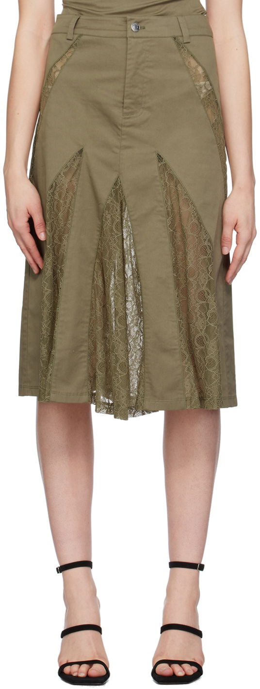 Sukňa Miaou Miaou Anita Lace Midi Skirt Zelené | 4058SPSHUN, 0