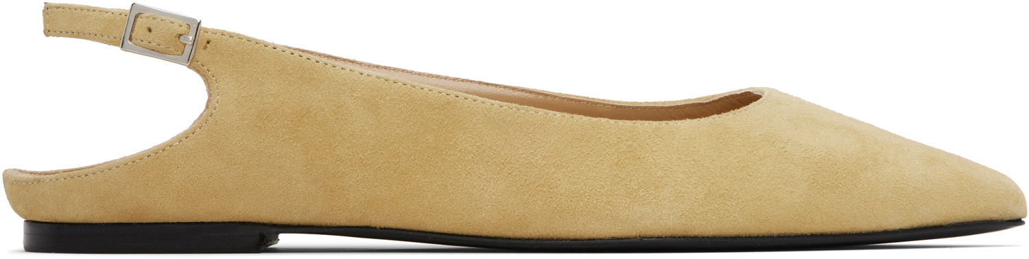 Starostlivosť o obuv BY FAR BY FAR Koyna Kid Suede Leather Ballerina Flats Žltá | MWFFC026KL007BG039PL, 0