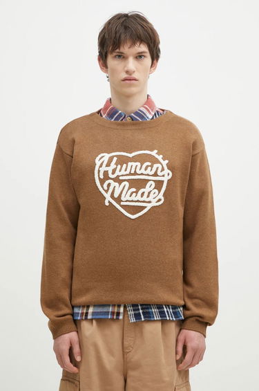 Sveter Human Made Heart Knit Sweater Hnedá | HM28CS018, 0