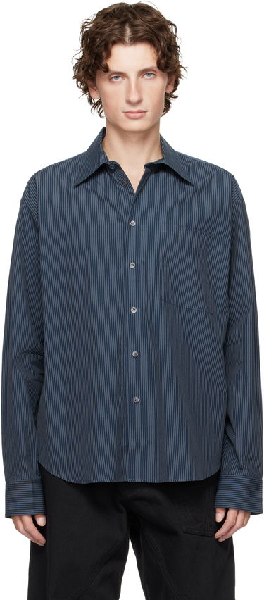 Košeľa JW Anderson Vertical Striped Long Sleeve Shirt Modrá | SH0370-PG1414, 0