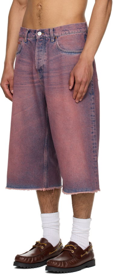 Šortky Martine Rose Martine Rose Frayed Denim Shorts Ružová | 247WD06115, 3