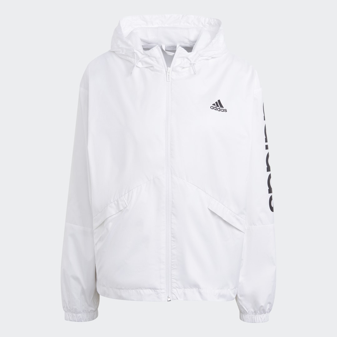 Vetrovka adidas Performance Essentials Oversize Logo Windbreaker Biela | GL0647, 1