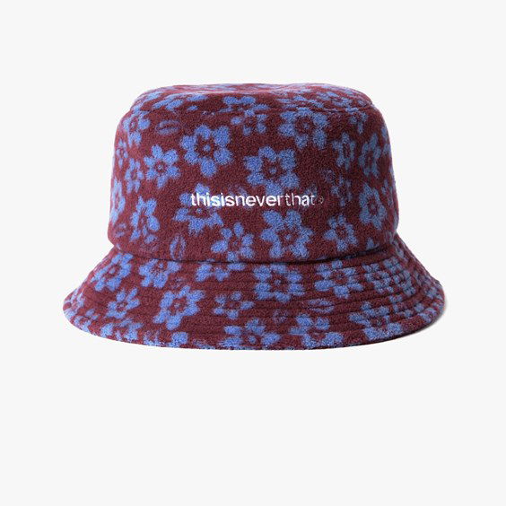 Klobúk thisisneverthat Floral Fleece Bucket Hat Fialová | TN213WHEBK02-BR, 0