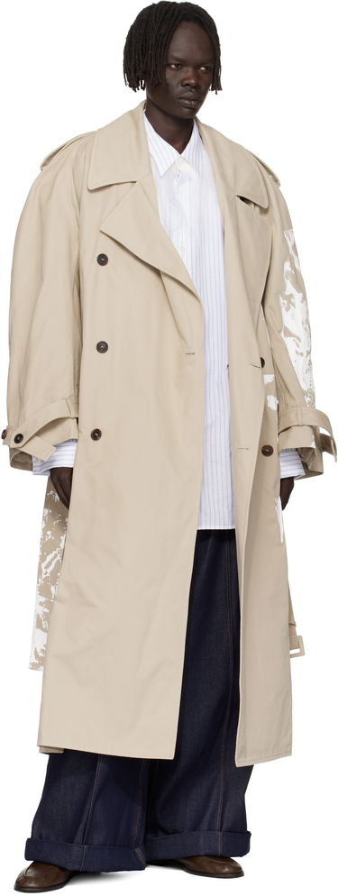 Trenčkot HED MAYNER Hed Mayner Painted Trench Coat Béžová | HMMB10004S-HB180, 3