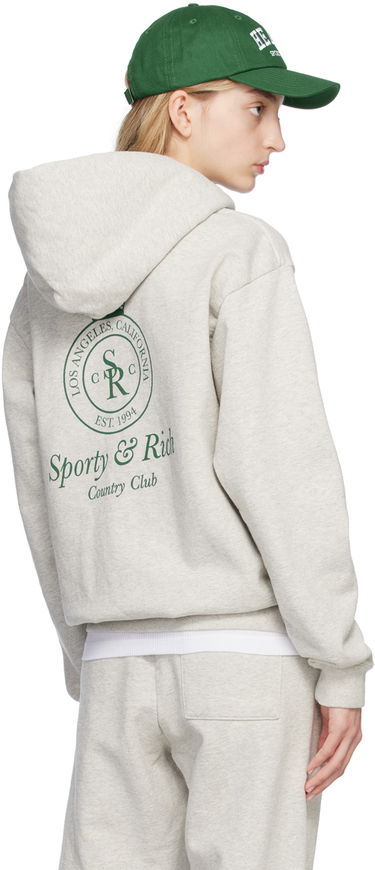 Mikina Sporty & Rich Sporty & Rich Crown Hoodie Šedá | HO661HO, 2