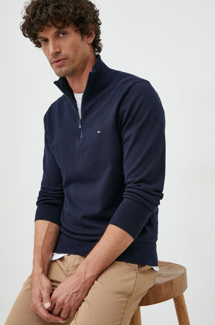 Mikina Tommy Hilfiger Half-Zip Sweatshirt Navy | MW0MW25352.9BYY, 0