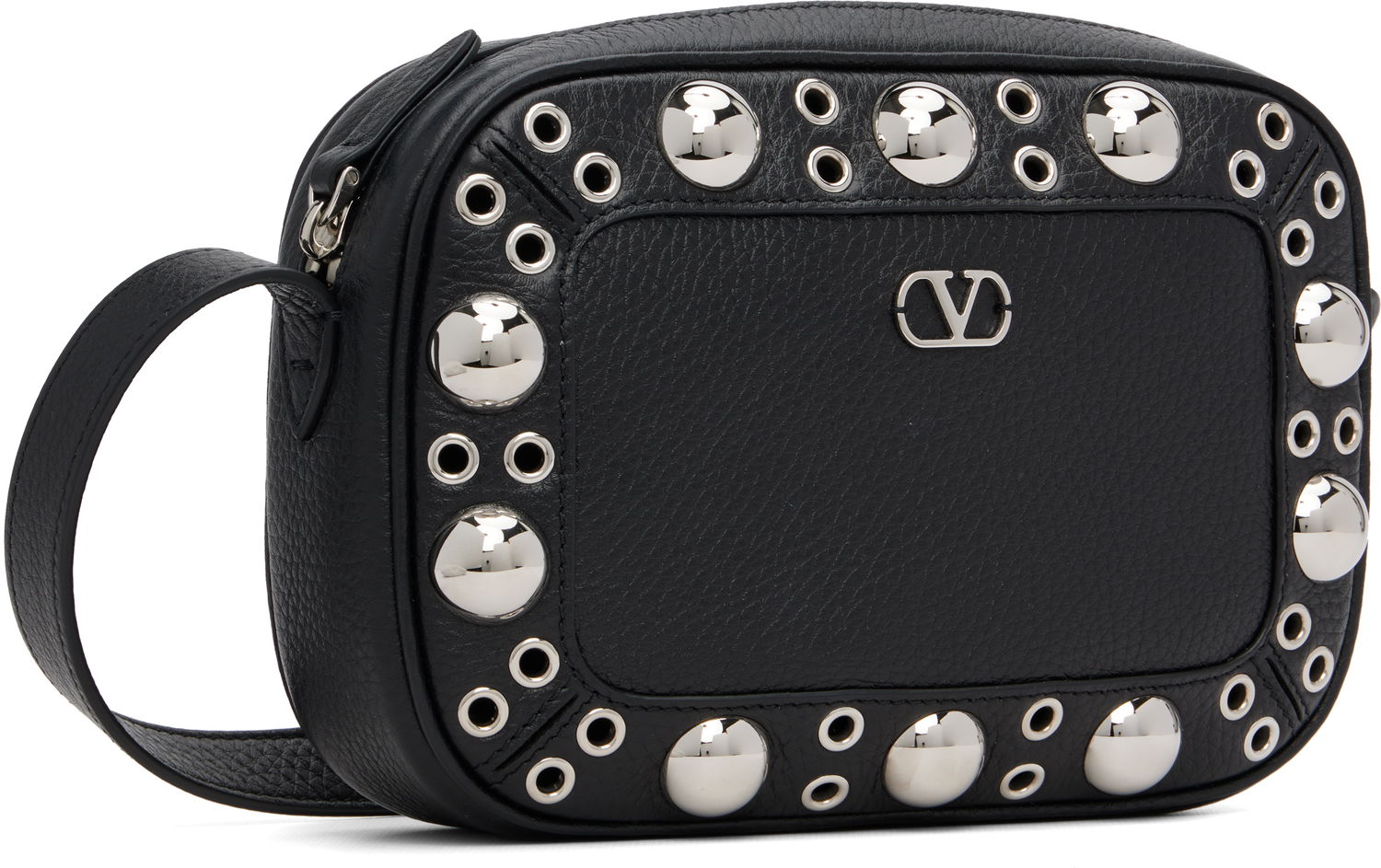 Taška cez rameno Valentino Valentino Garavani Nellcôte Calfskin Studded Shoulder Bag Čierna | 7Y2B0R74MJL, 1