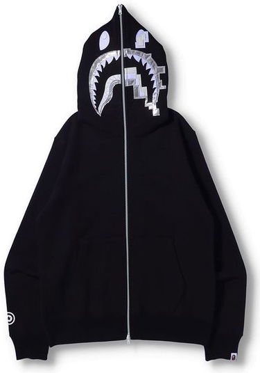 Mikina BAPE Digital Shark Full Zip Čierna | 001ZPI301012M, 3
