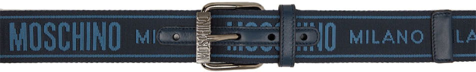 Opasok Moschino Moschino Fantasy Print Webbing Belt Navy | 8008 8209, 0