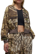 Jordan Brooklyn Fleece Crop Hooded Camouflage Jacket