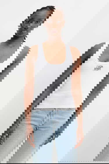 Tielko Ksubi KSUBI Stacked Origin Tank Top Biela | WPS24TA005, 0