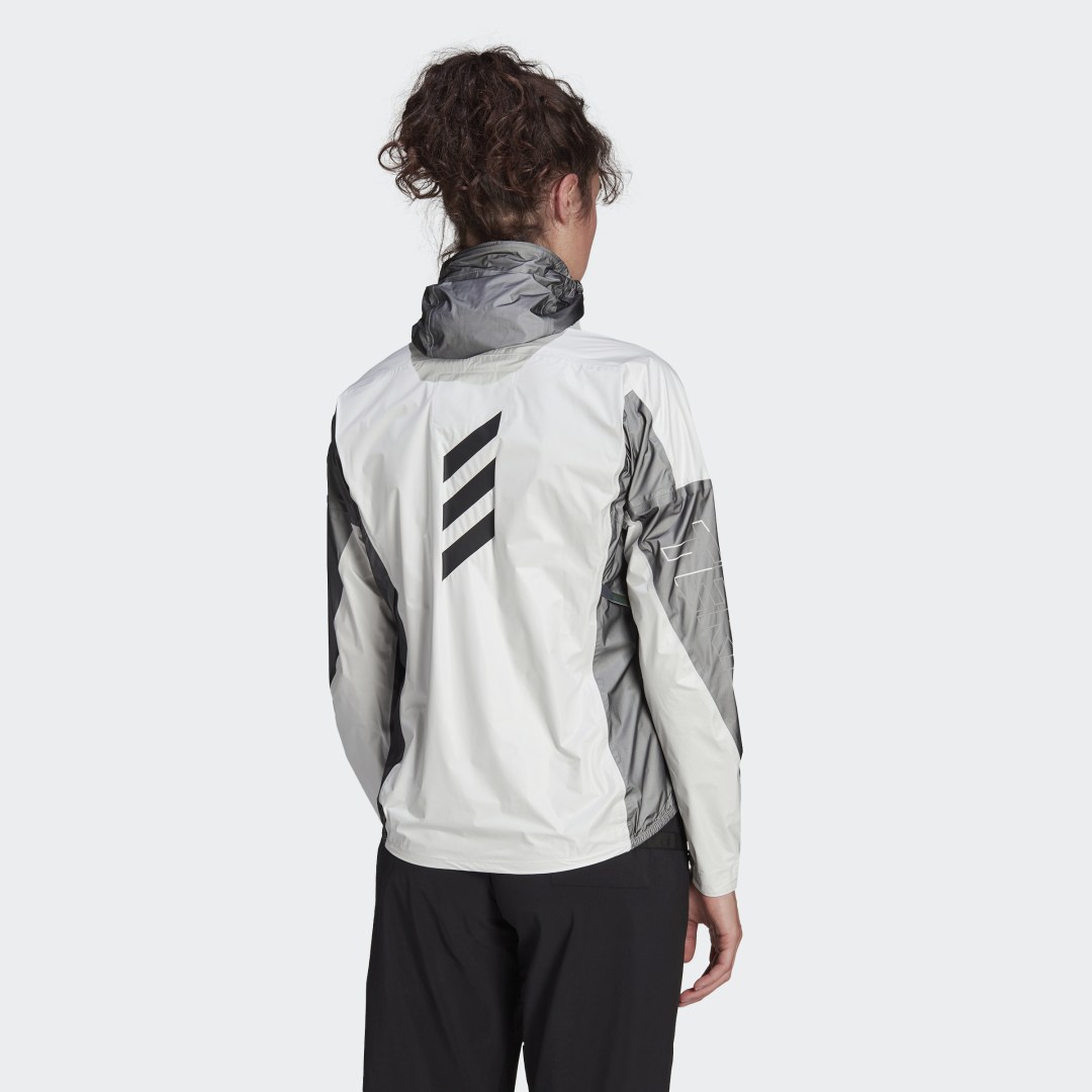 Vetrovka adidas Performance Terrex Agravic Three-Layer Pro Rain Jacket Biela | H44104, 1