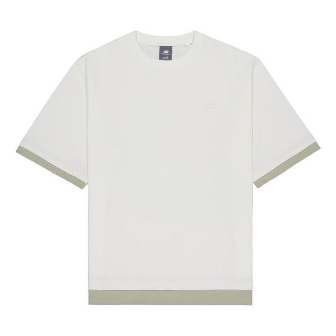 Tričko New Balance Crewneck Short Sleeve T-Shirt Biela | AMT42314-CIC, 0
