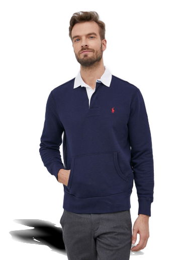 Tričko Polo by Ralph Lauren Kangaroo Pocket Jersey Rugby Shirt Navy | 710835771001