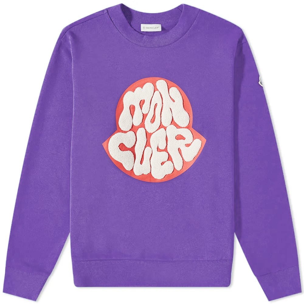 Sveter Moncler Wave Logo Crewneck Fialová | 8G000-45-809KR-65A, 0