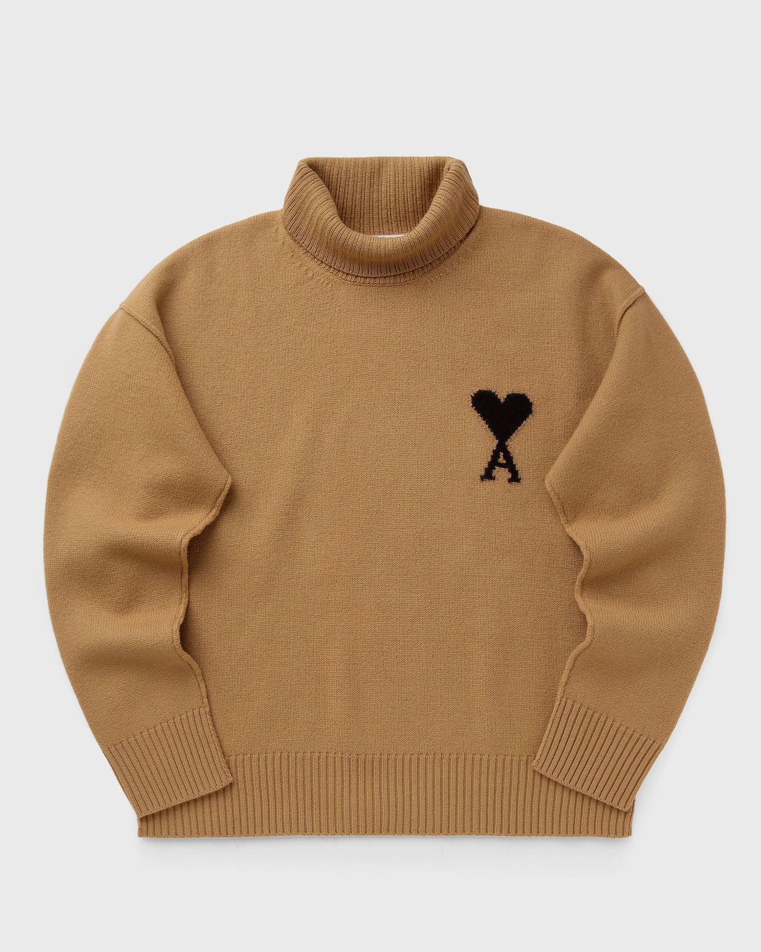 Sveter AMI Funnel Neck Sweater Hnedá | UKS839.018-288, 0