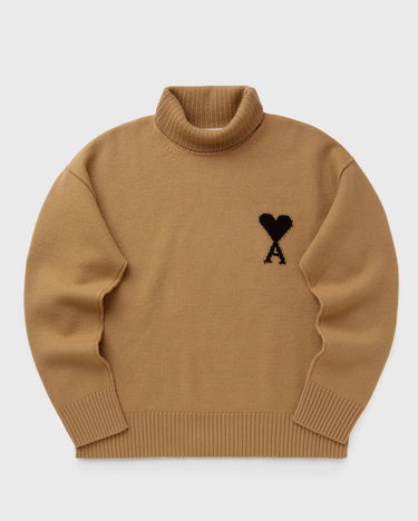 Sveter AMI Funnel Neck Sweater Hnedá | UKS839.018-288, 0