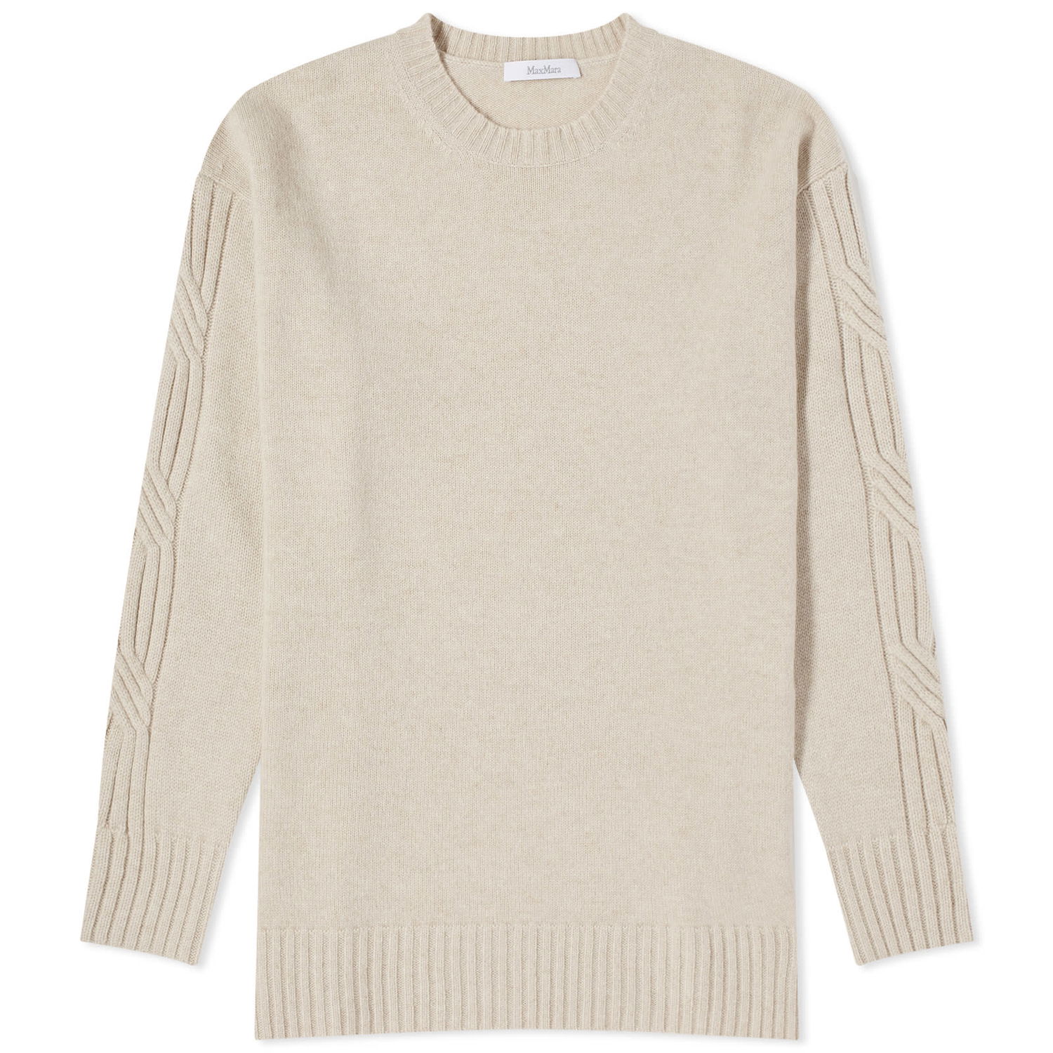 Sveter Max Mara Cable Sleeve Jumper Size Large Béžová | 2411361111600-002, 0