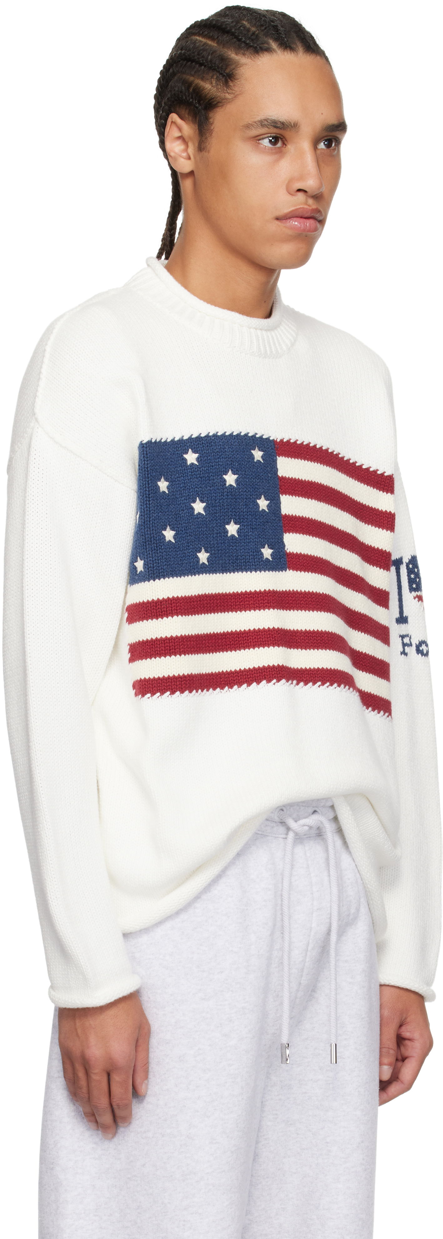Sveter Polo by Ralph Lauren Ralph Lauren I Heart Polo Flag Sweater Biela | 710962906001, 1