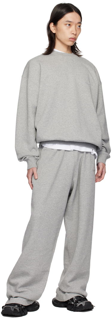 Mikina VETEMENTS Embroidered Logo Sweatshirt Šedá | VL22CW100G, 3