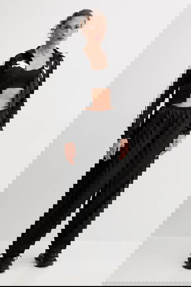 Tepláky Puma Relaxed Fit Windbreaker Trousers with Adjustable Hem Čierna | 632149, 1