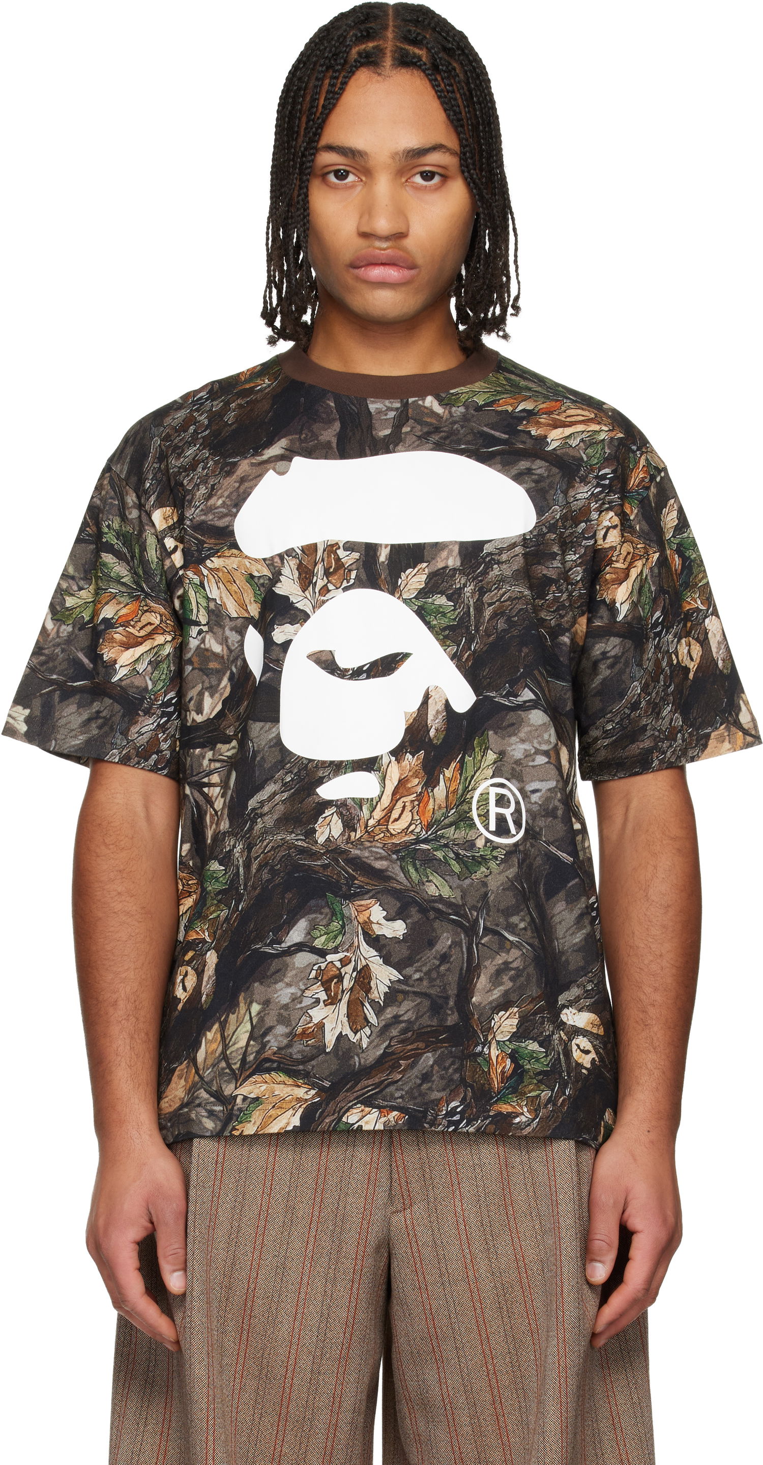 Tričko BAPE Tree Edge Camo Ape Face Relaxed T-shirt Rôznofarebný | 001CSL801012M, 0