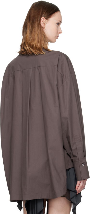 Košeľa The Attico Diana Long-Sleeve Button-Up Shirt Hnedá | 251WCH00004 CCC052AA, 2