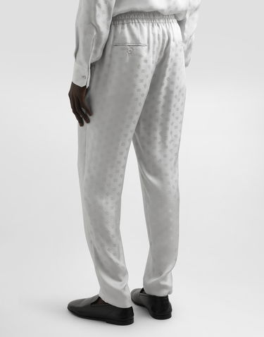 Nohavice Dolce & Gabbana Dolce & Gabbana DG Logo Jacquard Jogging Trousers Biela | GP12QTFJ1JYN4534, 2