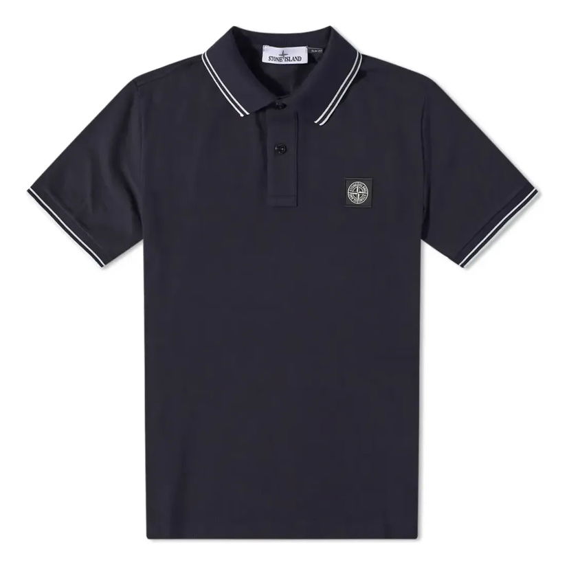 Polo tričko Stone Island Tipped Polo Shirt With Patch Navy | 101522S18-V0020