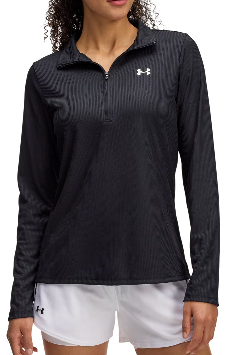 Mikina Under Armour Tech Rib 1/2 Zip Sweatshirt Čierna | 1389857-001, 0