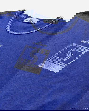 Tričko Stone Island Combed Cotton Jersey T-Shirt Modrá | K1S15-2100011-S0085 V0022, 3