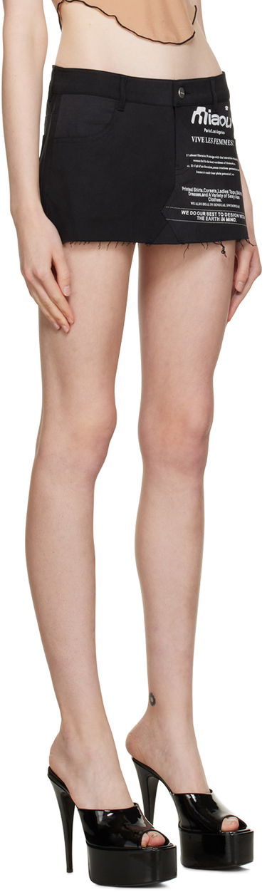 Sukňa Miaou Miaou Printed Miniskirt Čierna | 4022SCMCO, 1