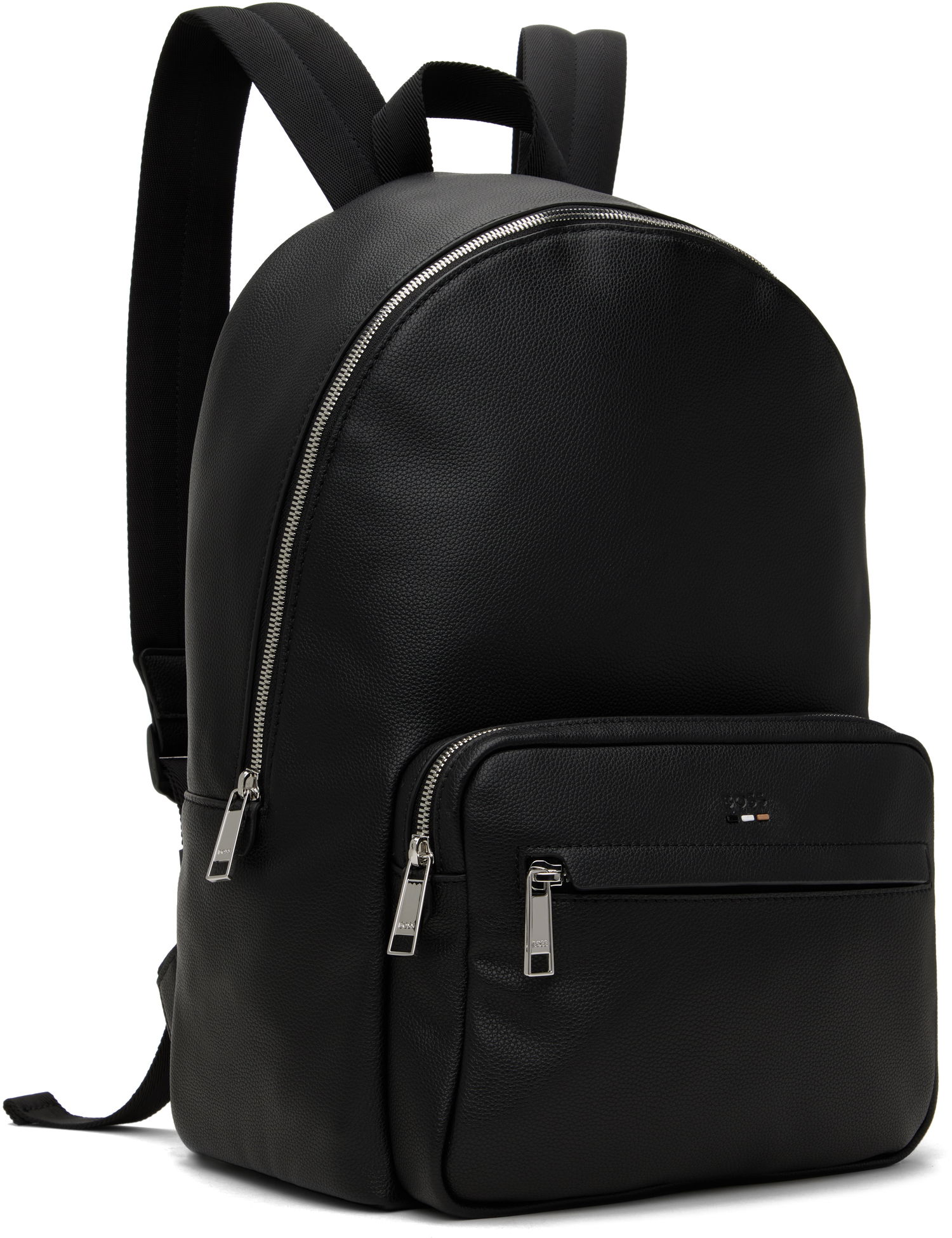 Batoh BOSS BOSS Pebble-Grained Faux-Leather Backpack Čierna | 50536499, 1