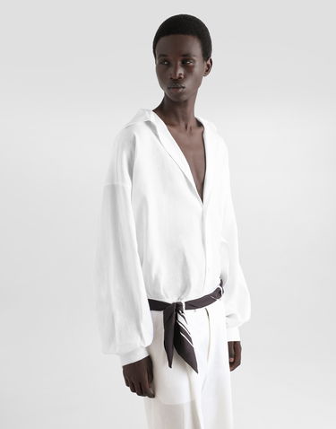 Košeľa Dolce & Gabbana Dolce & Gabbana Long-Sleeved Linen Shirt Biela | G5NE2TFU4JBW0800, 3