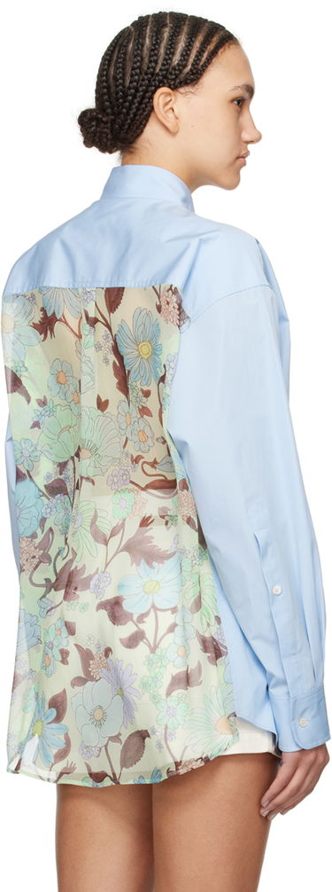 Košeľa Stella McCartney Stella McCartney Women's Patch Pocket Shirt Modrá | 620093SMA90, 2